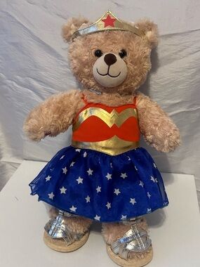 Build A Bear Workshop Bear Plus Wonder Woman Dress With Shoes